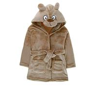 Strong Souls Boys Novelty Hooded Dressing Gown Brown Dog 4-5 Years