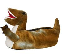 Strong Souls Kids Novelty T-Rex Slippers Boys Girls Dinosaur 3D Slippers Boots Fleece Booties
