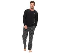 Strong Souls Mens Fleece Pyjama Set Luxury 2 Piece Long Sleeve Soft Pyjamas Warm Winter Pjs