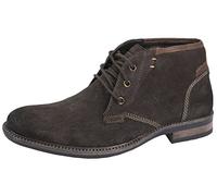 Strong Souls Mens Full Suede Leather Desert Boots Brown 9