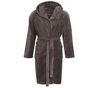 Strong Souls Mens Luxury Fleece Dressing Gown Plain Grey Large