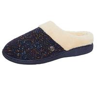 Strong Souls Womens Memory Foam Slippers Navy Knit UK 6