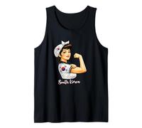 Strong South Korean Girl Woman Girlfriend South Korea Flag Tank Top