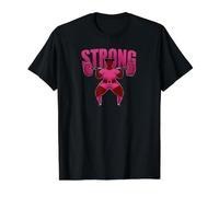 Strong Squat Powerlifter Girl Gym Value Graphic T-Shirt, Men, Black, L
