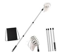Strong Stainless Steel Fruit Collection Tool Adjustable Telescoping Handle and Protective Fabric Basket for Safe High Tree Harvest Easy Assembly Fruit Gathering Tool