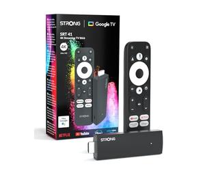 STRONG - Streaming Android TV Stick 2K - Leap-UNA - WiFi 5 connection - Google Voice Assistant compatible - Bluetooth function - Easy to install - Black