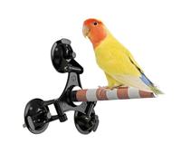 Strong Suction Cup Bird Perch,Perch Stick Toy for Parrot - Ceramic Grinding Wheel Climbing Toy for Cockatiels, Lovebirds, Budgies, Medium Parrots, Parakeets