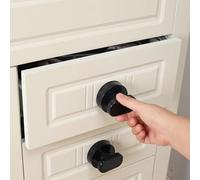 Strong Suction Cup Grab Handle for Bathroom Kitchen Glass Door Marble Tile Mirror No Drill Removable with 5kg Load Capacity(Black Trumpet)