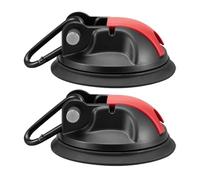 Strong Suction Cups with Hooks, 2PCS Large Vacuum Suction Cup Hangers, Portable Tie Down Hooks for Glass Window, Shower Wall & Camping