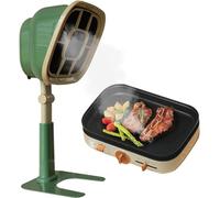 Strong Suction Desktop Cooker Hood Mini - Portable Hood For Home Kitchen Fondue Hot Pot BBQ - Efficient Extractor Hood For Powerful Suction(Color:Green)