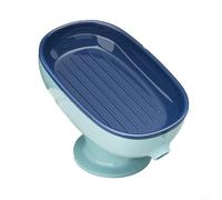 Strong Suction Soap Dish Self-Drain Grey(Blue)