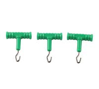 Strong T-Handle Knot Puller Fishing Baiting Rig Tool Set for Carp Fishing, High-Carbon Steel Hook for Tight Knots (Green)