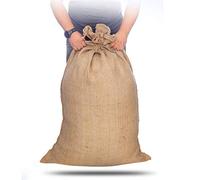 Strong Thick Large Hessian Bags,Jute Hessian Sacks,Vegs Potato Corn Storage Sack,Made of 380gsm Fabric,Burlap Sack,Tearproof & Reusable-Medium-60x40cm-Pack of 2