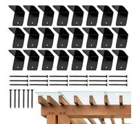 Strong Tie Brackets - 2.95 Inches Roof Clip Corner Braces for Secure Support, 12-Piece Reinforced Stability with Heavy Duty, Structural Hangers for Pergola, Shed, Gazebo Use, -Coated Steel