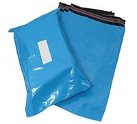 Strong Tough Mailing Bags - Sticky Self Seal Flap - Poly Plastic Polythene for Postal Postage Packaging Courier Mail Pouch Sacks - Premium Quality (10x14" (250x350mm), Blue, 100)