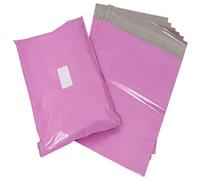 Strong Tough Mailing Bags - Sticky Self Seal Flap - Poly Plastic Polythene for Postal Postage Packaging Courier Mail Pouch Sacks - Premium Quality (14x20" (355x500mm), Pink, 50)