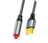 Strong USB to Fiber Digital Cable 1.5M Gold Plated Plug for Better Sound Output USB to Visual SPDIF Cable