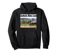 Strong Vegan Rhino Pullover Hoodie
