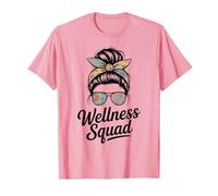 Strong Wellness Squad Pretty Fitness Diva Girls Vibes Crew T-Shirt