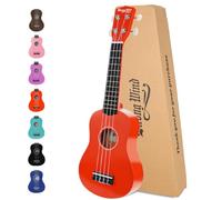 Strong Wind Soprano Ukulele 21 inch Beginner Uke Hawaii Kids Guitar With Gig Bag For Kids Beginners Students (Orange）