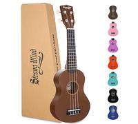 Strong Wind Soprano Ukulele - Stringed Musical Instrument Ukulele for Beginners, 21 Inch Basswood Ukelele (Brown)