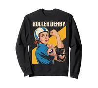 Strong Women Girl Skating Roller Skates Player Roller Derby Sweatshirt