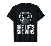Strong Women Kettlebell Strength Training Empowerment Power T-Shirt