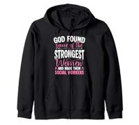 Strong Women Social Workers Empowerment Gift Zip Hoodie