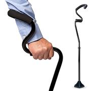 StrongArm Comfort Cane + Lightweight Adjustable Walking Cane + Stabilizes Wrist & Provides Extra Support & Stability + Ergonomic Hand & Forearm Grip (Black)
