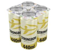 Strongbow Original Cider Cans, 4.5% ABV 4 x 440ml Multipack, Refreshing Medium Dry Sparkling British Bittersweet Cider Apples, Contains No Artificial Sweeteners, Flavours or Colours