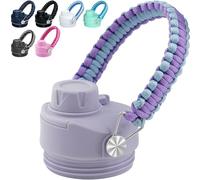 Stronger Chug Cap for YETI Rambler Lid - 12 18 26 36 64 oz, Handmade Paracord Handle Spout Lid for YETI Rambler Top, Detachable Gasket & Handle - Lilac