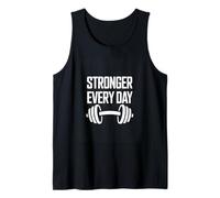 Stronger Every Day Gym Workout Fitness Quote Tank Top