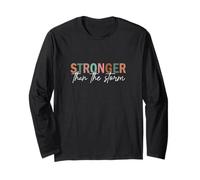 Stronger over Storm, Strength, Hope, Faith in Jesus, Church Long Sleeve T-Shirt