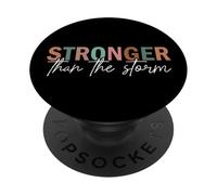 Stronger over Storm, Strength, Hope, Faith in Jesus, Church PopSockets Adhesive PopGrip