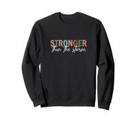 Stronger over Storm, Strength, Hope, Faith in Jesus, Church Sweatshirt