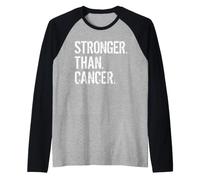 Stronger Than Cancer Awareness Raglan Baseball Tee