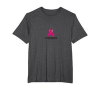 Stronger Than Cancer Breast Cancer Awareness Support T-Shirt, Men's Big and Tall, Dark Heather Grey, 2X Tall