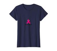 Stronger Than Cancer Breast Cancer Awareness Support T-Shirt, Women, Navy, XL