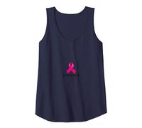 Stronger Than Cancer Breast Cancer Awareness Support Tank Top, Women, Navy, XL