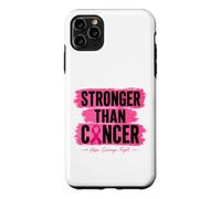 Stronger Than Cancer Pink Ribbon Breast Cancer Hope Case for iPhone 11 Pro Max