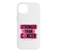 Stronger Than Cancer Pink Ribbon Breast Cancer Hope Case for iPhone 14 Plus