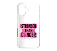 Stronger Than Cancer Pink Ribbon Breast Cancer Hope Case for iPhone 17