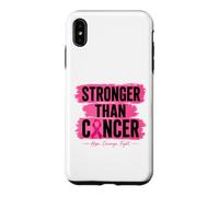 Stronger Than Cancer Pink Ribbon Breast Cancer Hope Case for iPhone XS Max