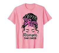 Stronger Than Cancer Warrior October Breast Cancer Fighter T-Shirt