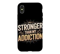 Stronger Than My Addiction Sober Recovery Case for iPhone X/XS