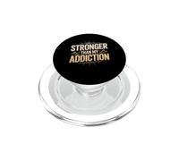 Stronger Than My Addiction Sober Recovery PopSockets PopGrip for MagSafe