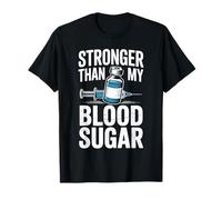Stronger Than My Blood Sugar Funny Diabetes T-Shirt