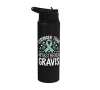 Stronger Than Myasthenia Gravis Stainless Steel Insulated Water Bottle