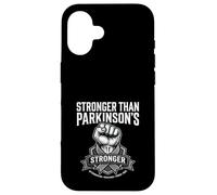 Stronger Than Parkinson's Awareness Raised Fist Ribbon Case for iPhone 16
