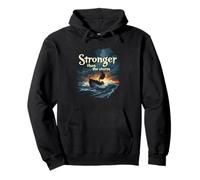 Stronger Than The Storm Christian Faith Motivational Pullover Hoodie